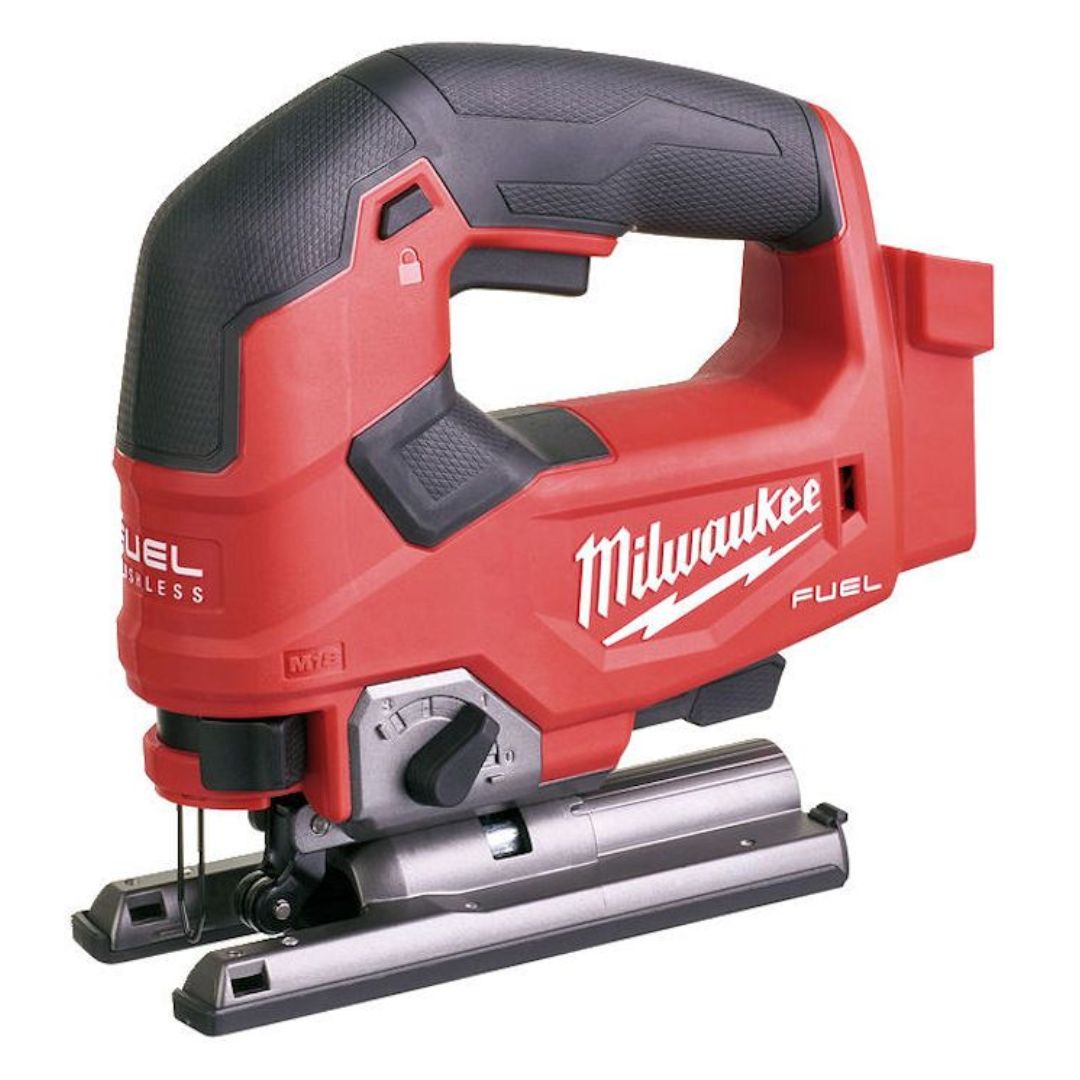 Milwaukee M18 FUEL Cordless Jigsaw with brushless motor, pendulum action, keyless bevel adjustment, and FIXTEC blade clamp Milwaukee M18 FUEL Cordless Jigsaw with brushless motor, pendulum action, keyless bevel adjustment, and FIXTEC blade clamp